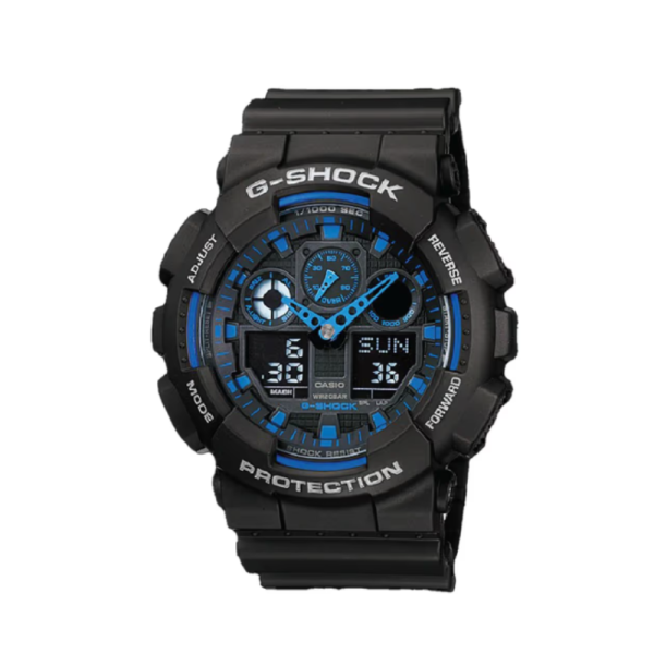 G-Shock GA-100-1A2NDR – Nam – Quartz (Pin) – Mặt Số 55mm×51.2mm, Kính Cứng, Chống Nước 20ATM